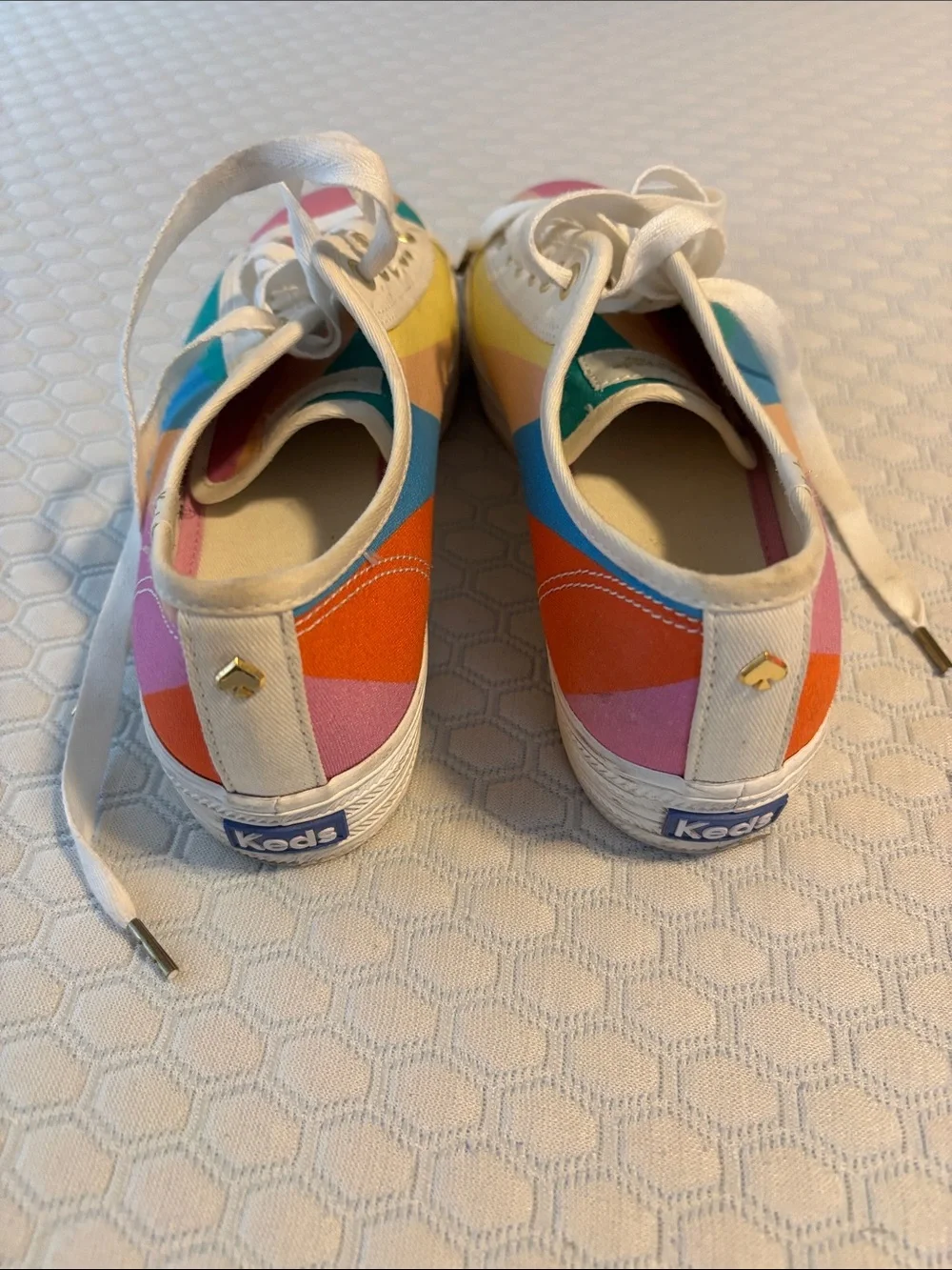 kate spade Multicolor Stripe Canvas High-top Sneakers